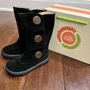 Livie & Luca Tiempo Black Suede Leather Boots